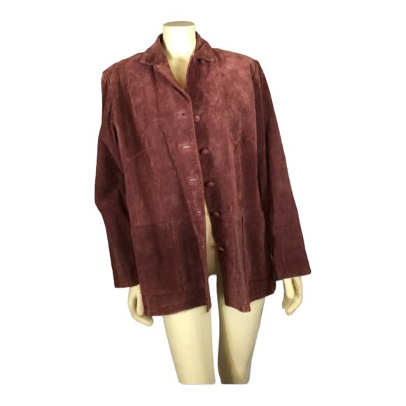 Vintage-Iconic Stan Herman-Suede Leather pink Washable Jacket size XL - Picture 8 of 12